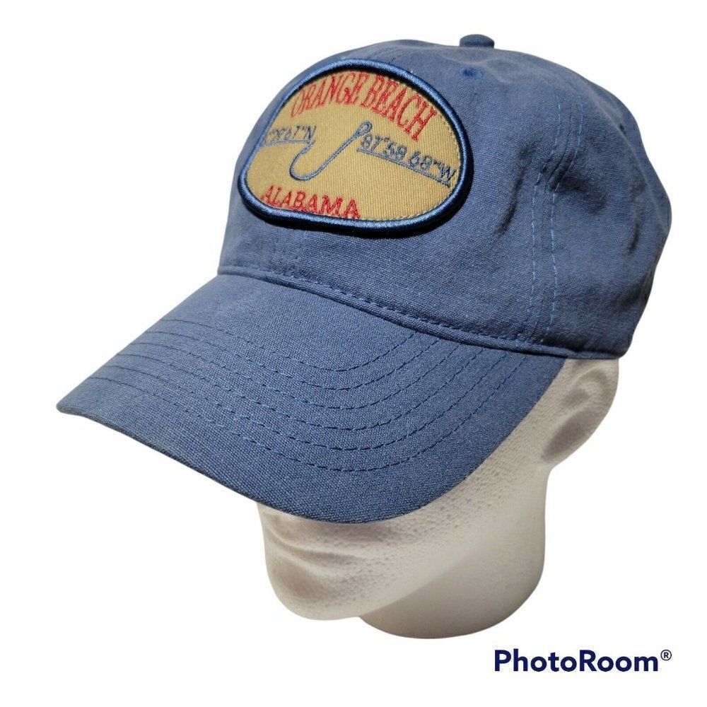 Orange Beach Alabama Hat Cap Adjustable Strapback Fish Hook Jacobson Hat NWOT‎